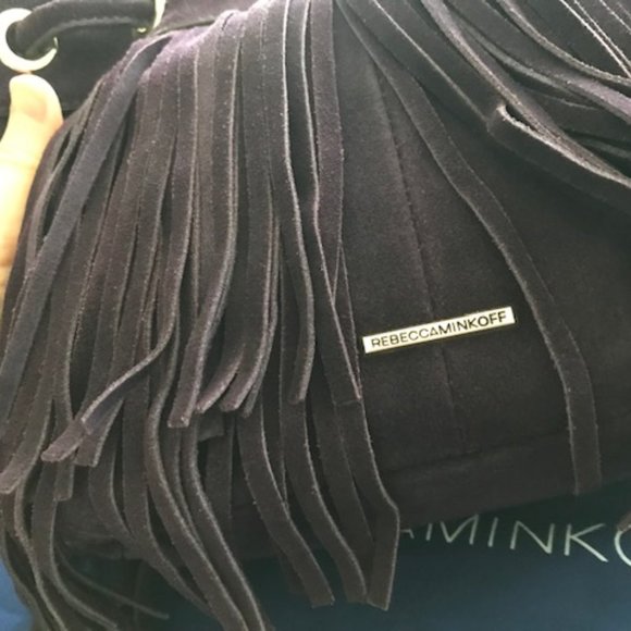 NWT Rebecca Minkoff Suede Fiona Mini Bucket Bag - Picture 11 of 13